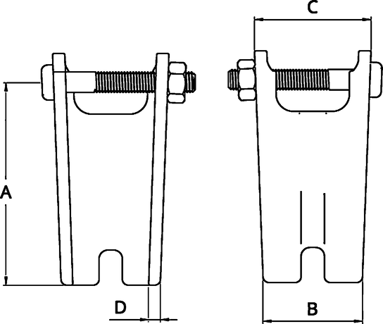Desenho técnico — Trava para Gancho Clevis